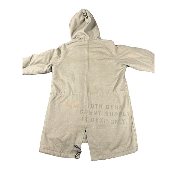 Military Style Parka Jacket Faux Fur Hood Heavyweight Winter Vtg IX DXXP Medium - Picture 5 of 8